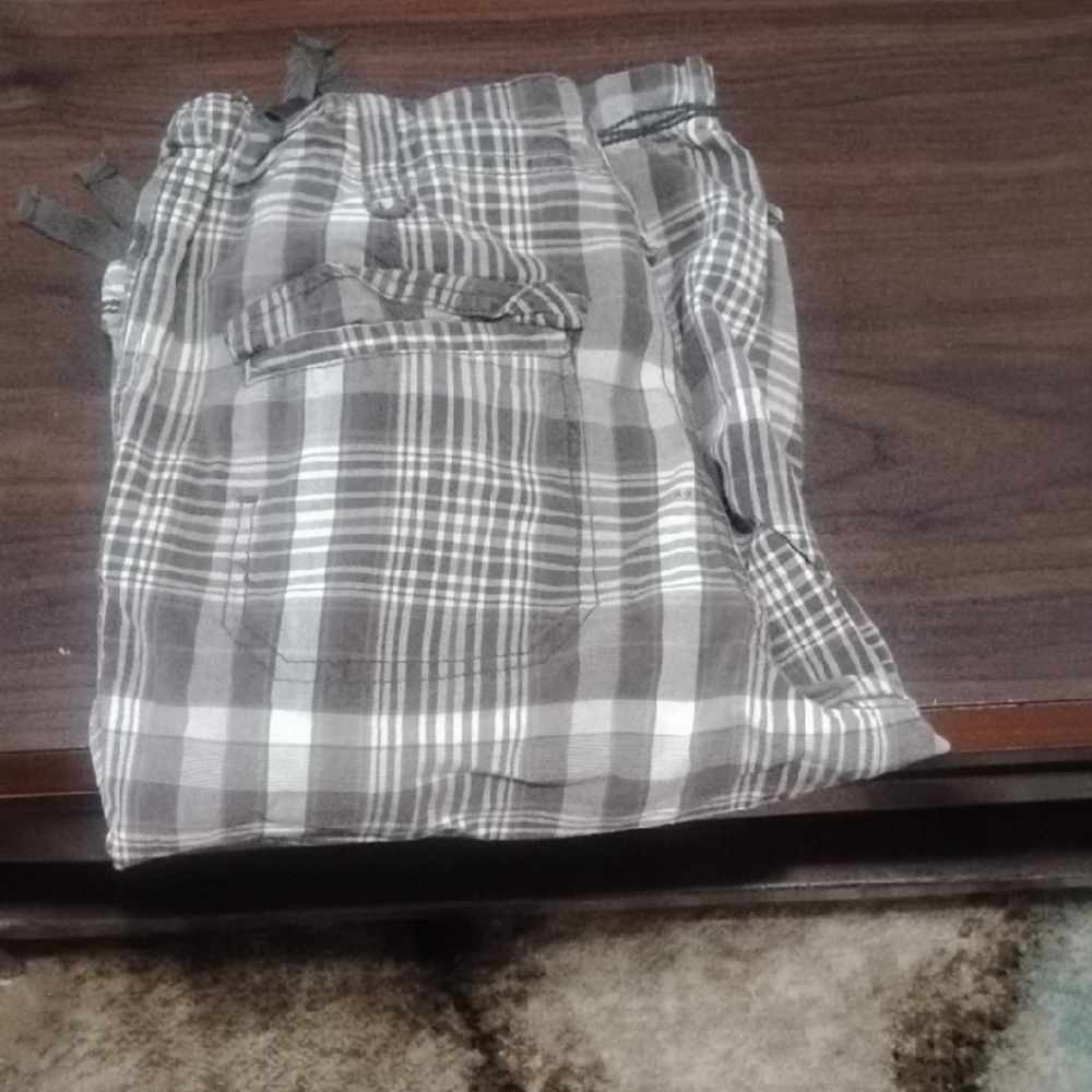 Casual Brown Plaid Pants
